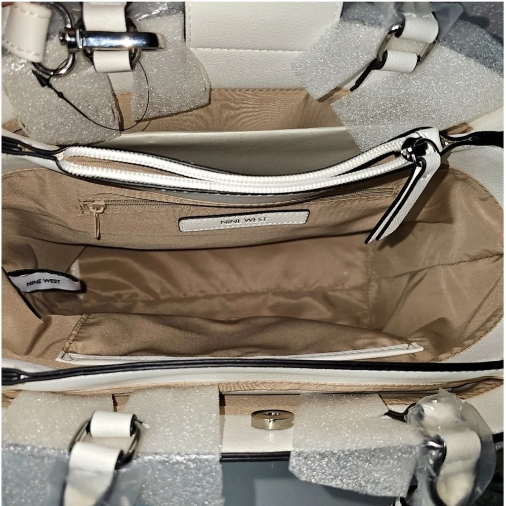 Nine West White Tote Bag - Picture 7 of 8